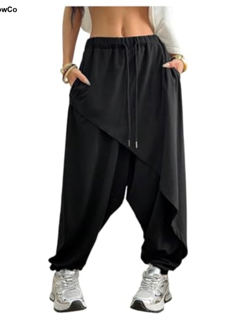 Women's Baggy Harem Pants Drop Crotch Joggers Streetwear